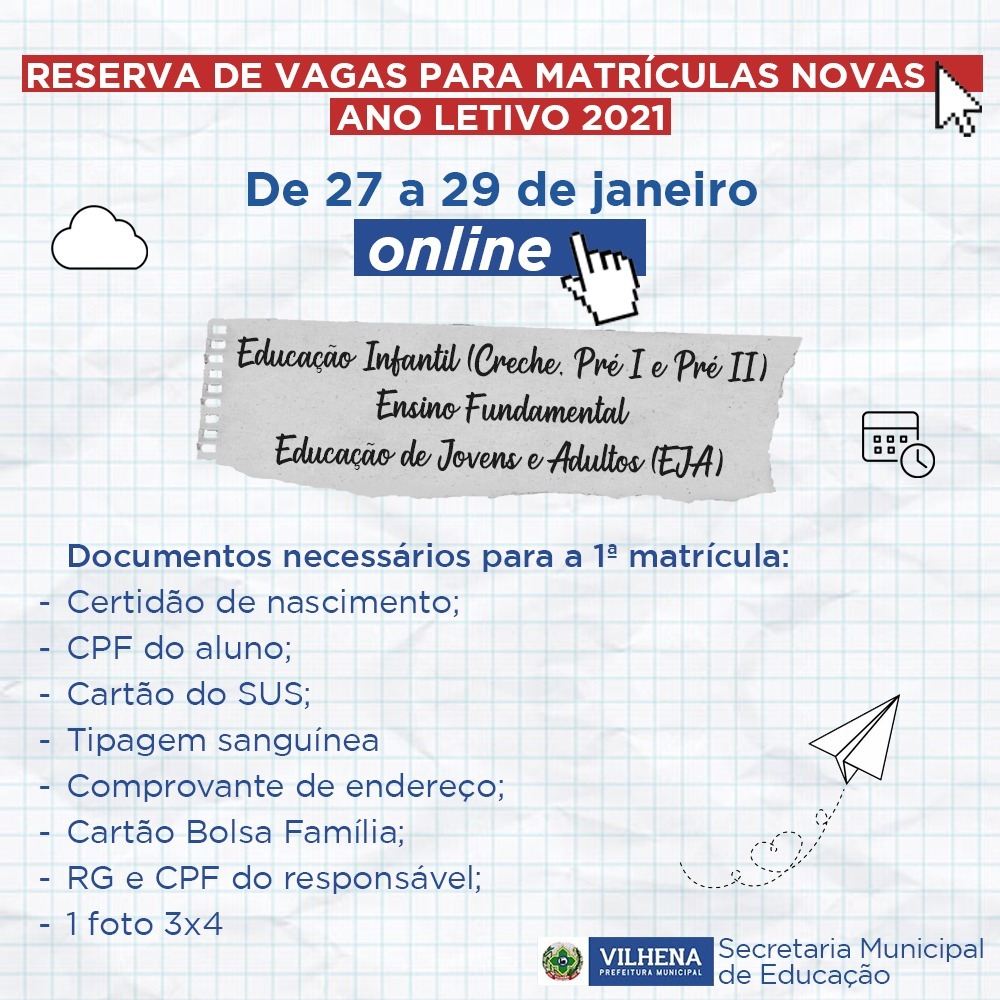 Saiba como fazer a pré-matrícula on-line na rede municipal de ensino.