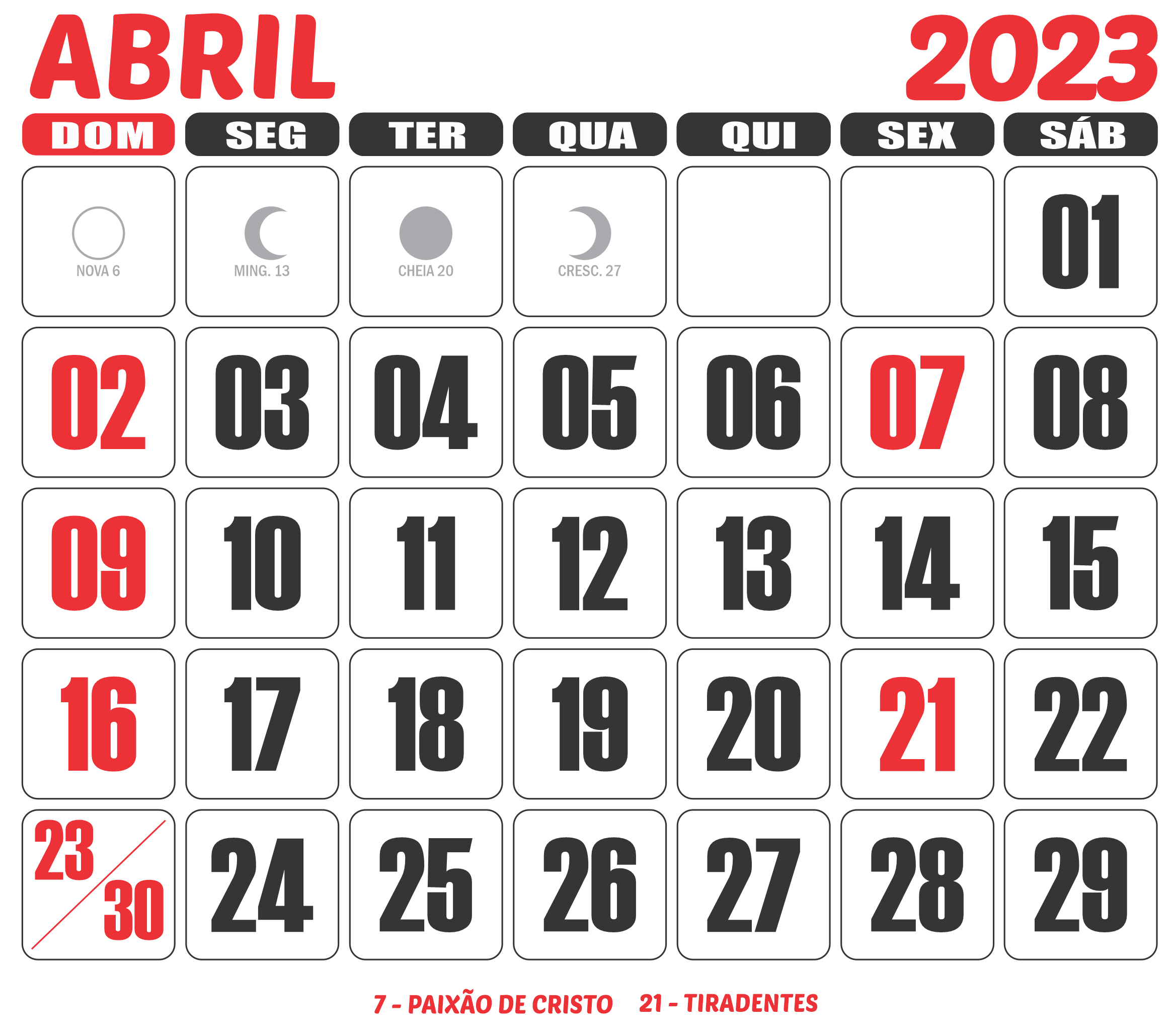 Hoje é Dia veja datas, fatos e feriados de abril de 2023 » Folha de