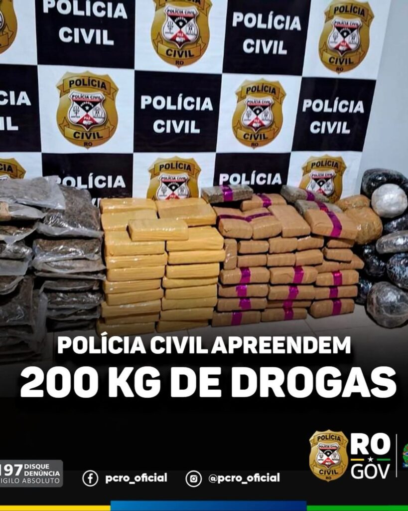 Polícia Civil e Ibama apreendem quase 200 kg de drogas em operação