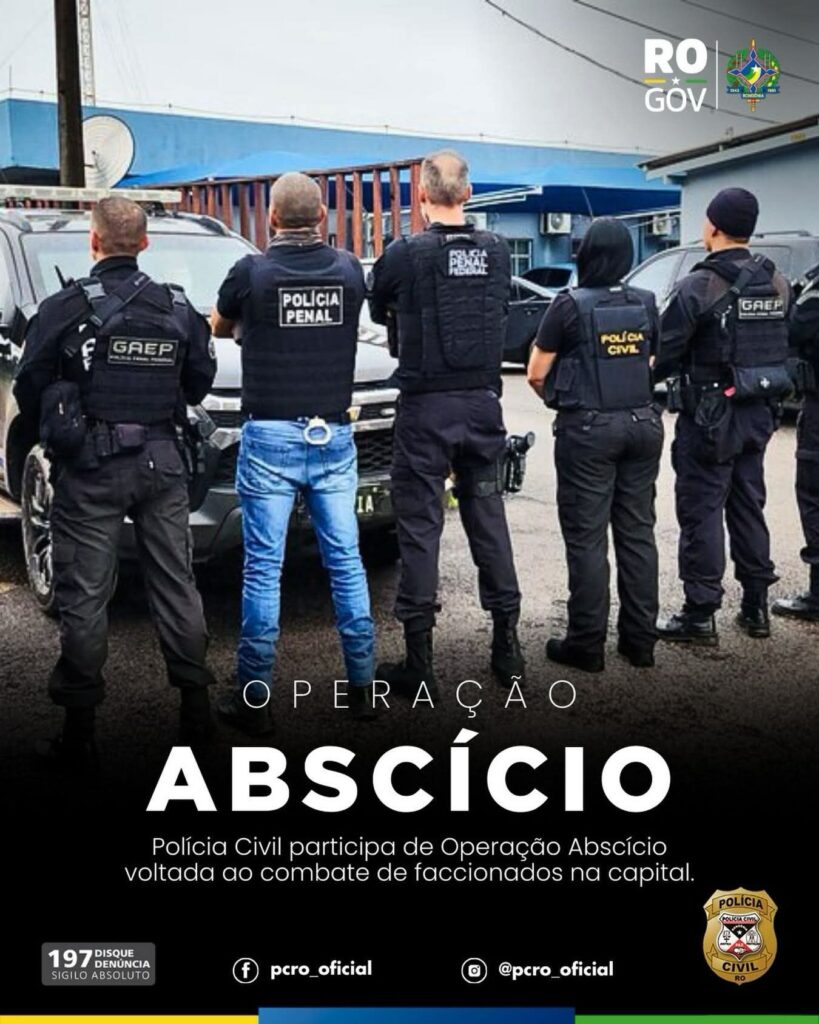 Polícia Civil participa de operação Abscício voltada ao combate do crime organizado
