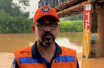 Rio Acre inicia vazante em Brasiléia após atingir pico de 8,80 metros, diz Defesa Civil