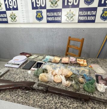 Operação apreende meio quilo de crack, arma e dinheiro em Pimenta Bueno