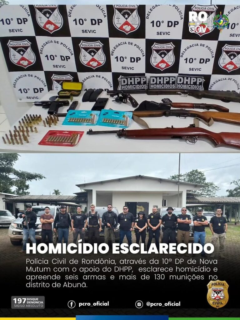 Polícia Civil prende suspeito de homicídio e apreende armas de fogo
