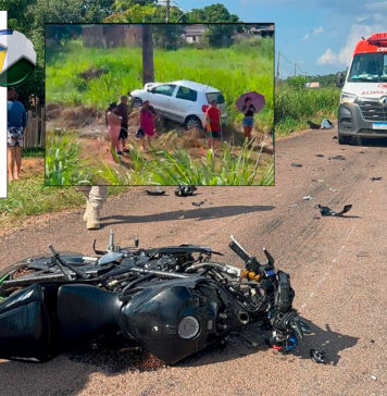 Tragédia na BR-364: jovem de 20 anos morre após colisão frontal entre moto e carro em Porto Velho