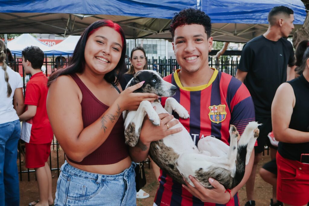 Feira de adoção responsável garante novos lares para cerca de 40 animais
