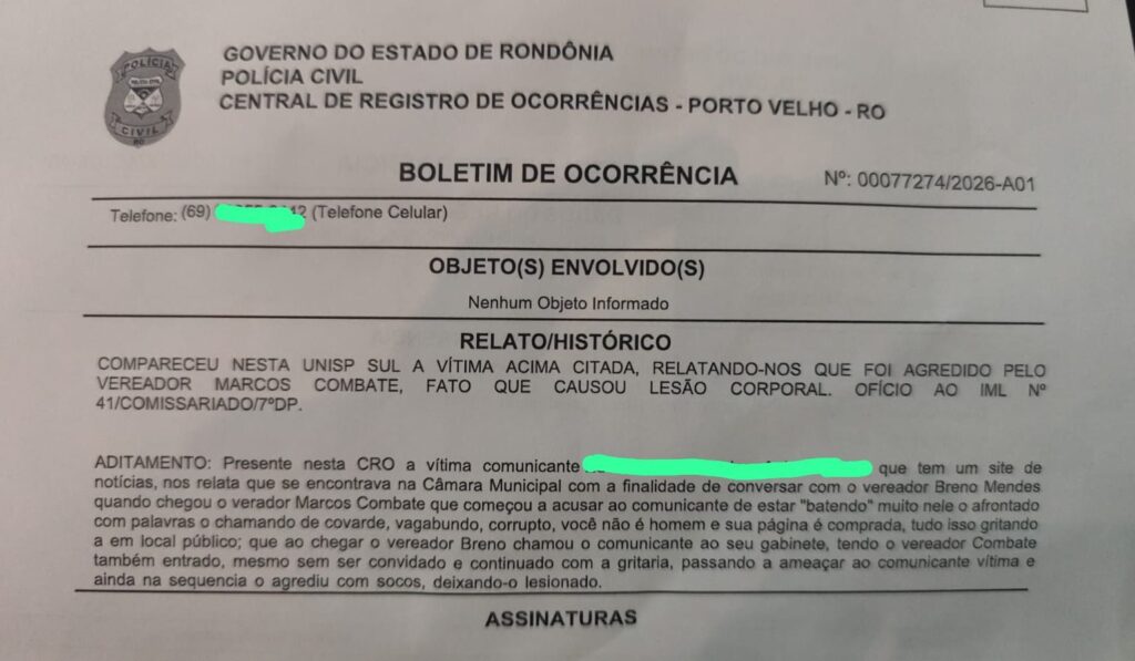 QUEBRA DE DECORO: Vereador é acusado de agredir jornalista na Câmara Municipal