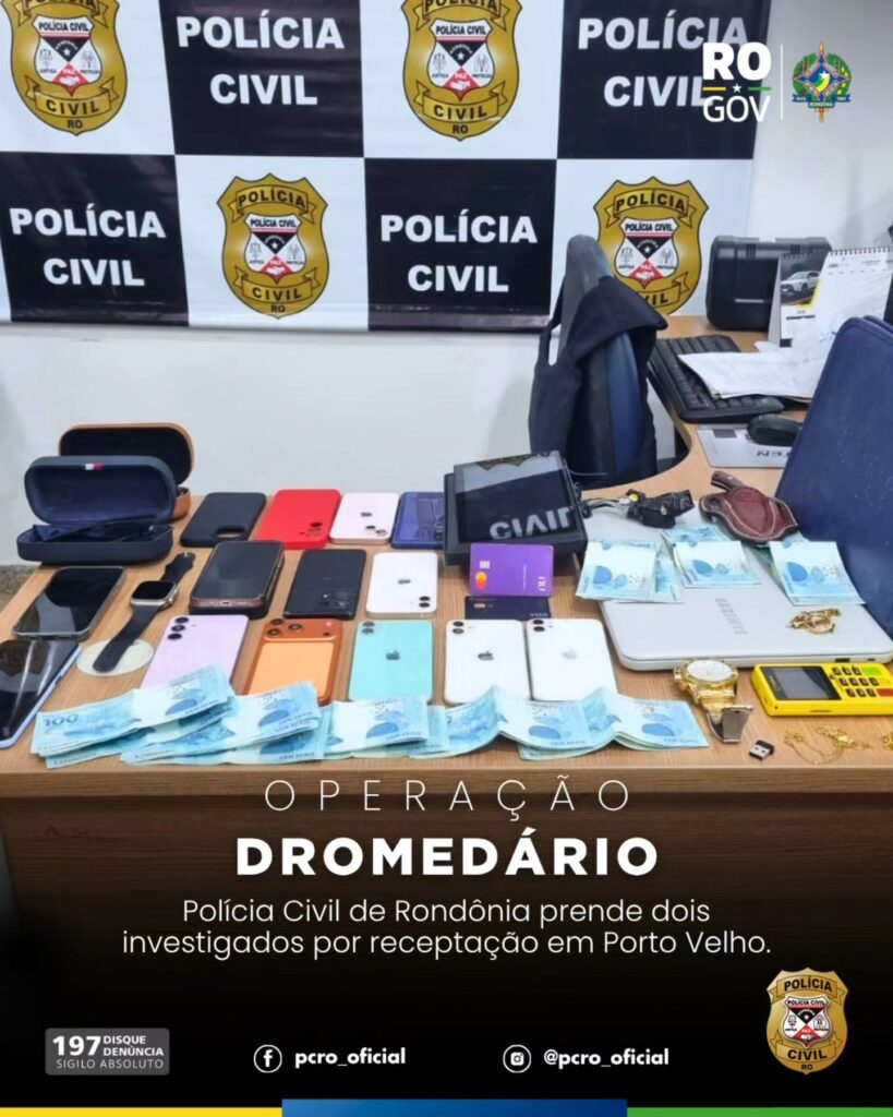 Polícia Civil prende dois investigados por receptação em RO