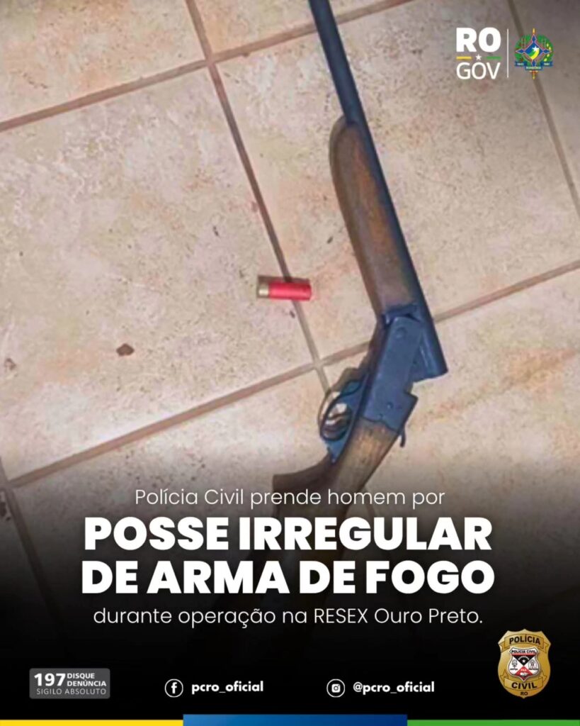 PC prende homem por posse irregular de arma de fogo durante operação