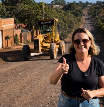 Conquista de Amanda Areval, asfalto fresado da Av. Jamari até o futuro viveiro municipal é aplicado em benefício de centenas de moradores