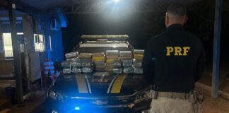 PRF em Rondônia apreende mais de 60 kg de entorpecentes no município de Guajará-Mirim/RO