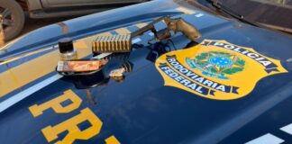 PRF em Rondônia apreende 01 revólver calibre .38 e 50 munições em Vilhena/RO
