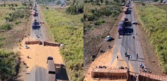 Acidente entre caminhão e carro deixa uma pessoa morta e três feridas na BR-364 em RO