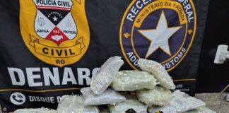 Denarc e Receita Federal apreendem 12 kg de skunk, haxixe e pistola em transportadora de Ji-Paraná