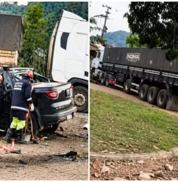 Carreta fazia ultrapassagem quando bateu em caminhonete em RO; cinco pessoas morreram