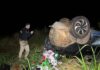 Capotamento na BR-364 deixa uma mulher morta e outras duas pessoas gravemente feridas